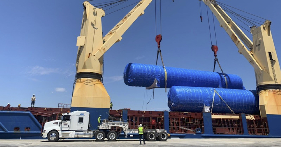 Puerto de Guaymas recibe carga de Importación para Empresa Gasera